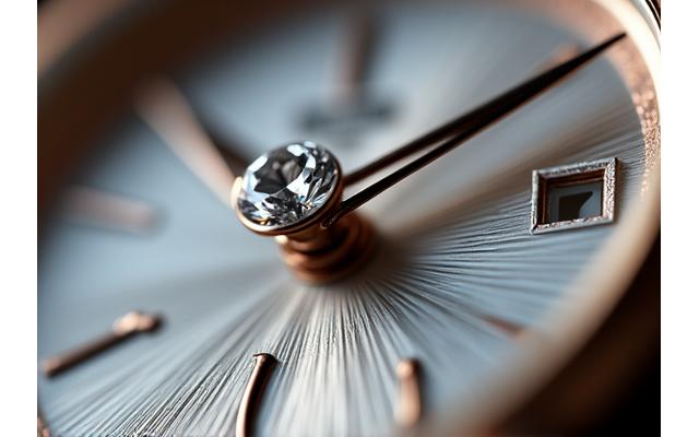 Detailaufnahme eines Zifferblatts für Mobilgeräte